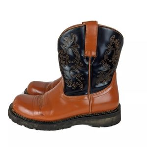 Ariat Fatbaby Boots Women's 9.5 Brown Black cowboy